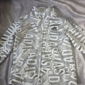 Adidas Kids Track Jckey- Black and White